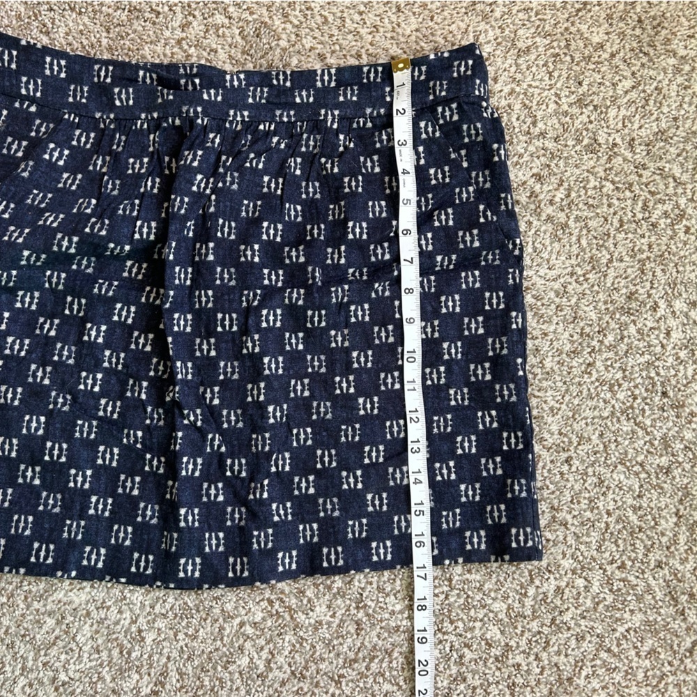 🦋 GAP Factory Blue White Mini Skirt Formal Office Preppy Size 14 - Picture 5 of 6